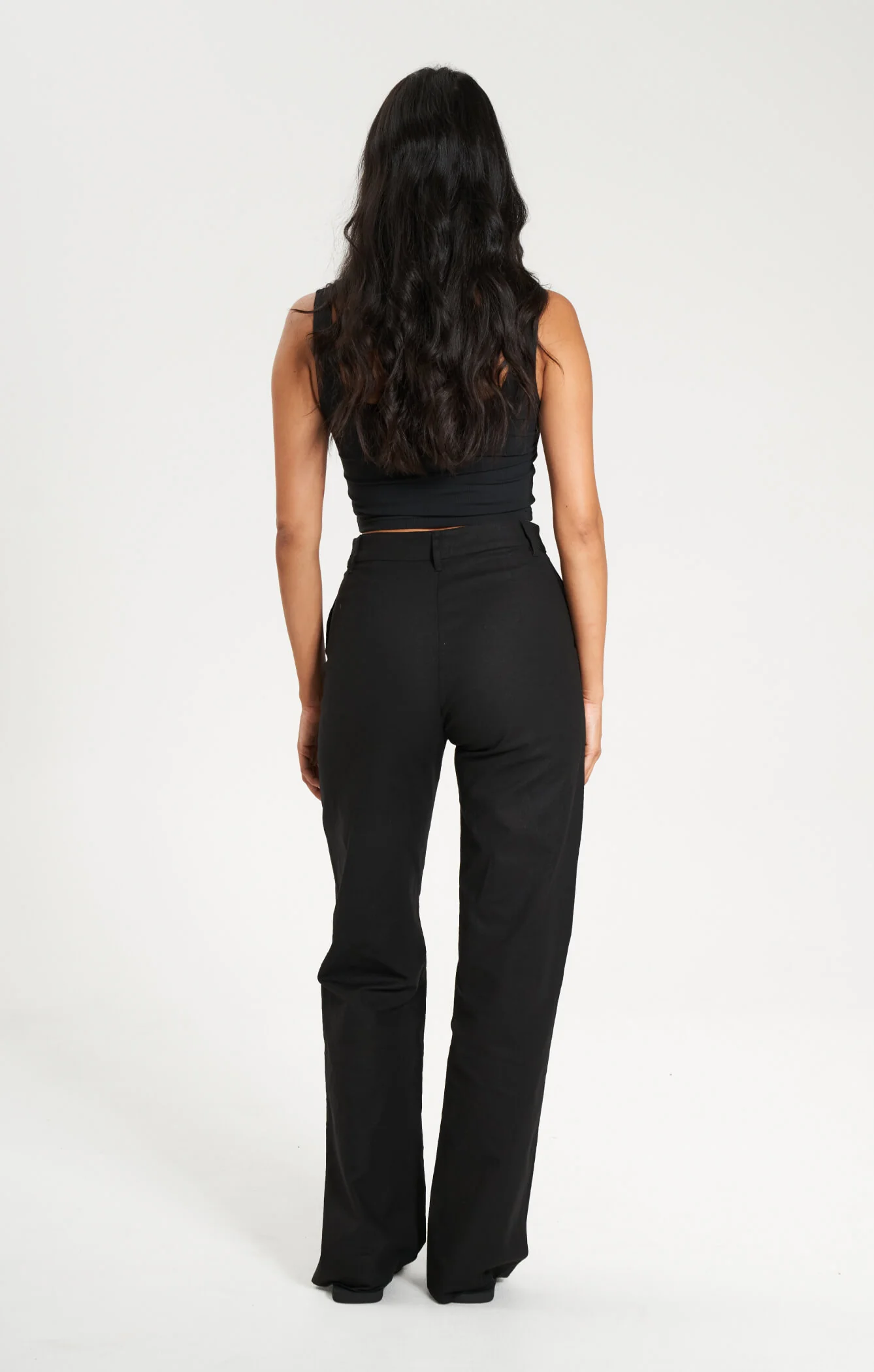 THE LUXE RIB CROP - BLACK - Image 7