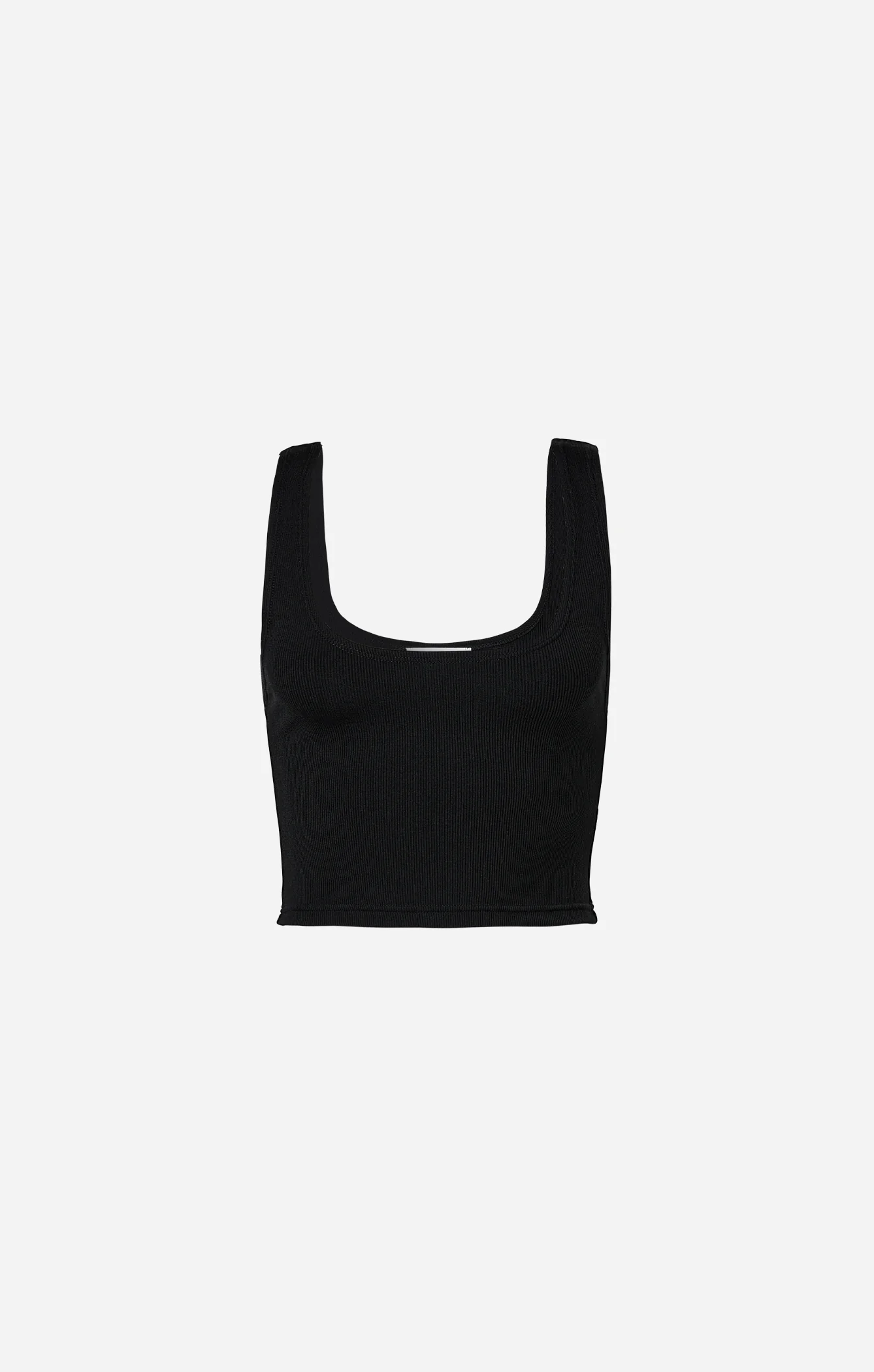 THE LUXE RIB CROP - BLACK - Image 8