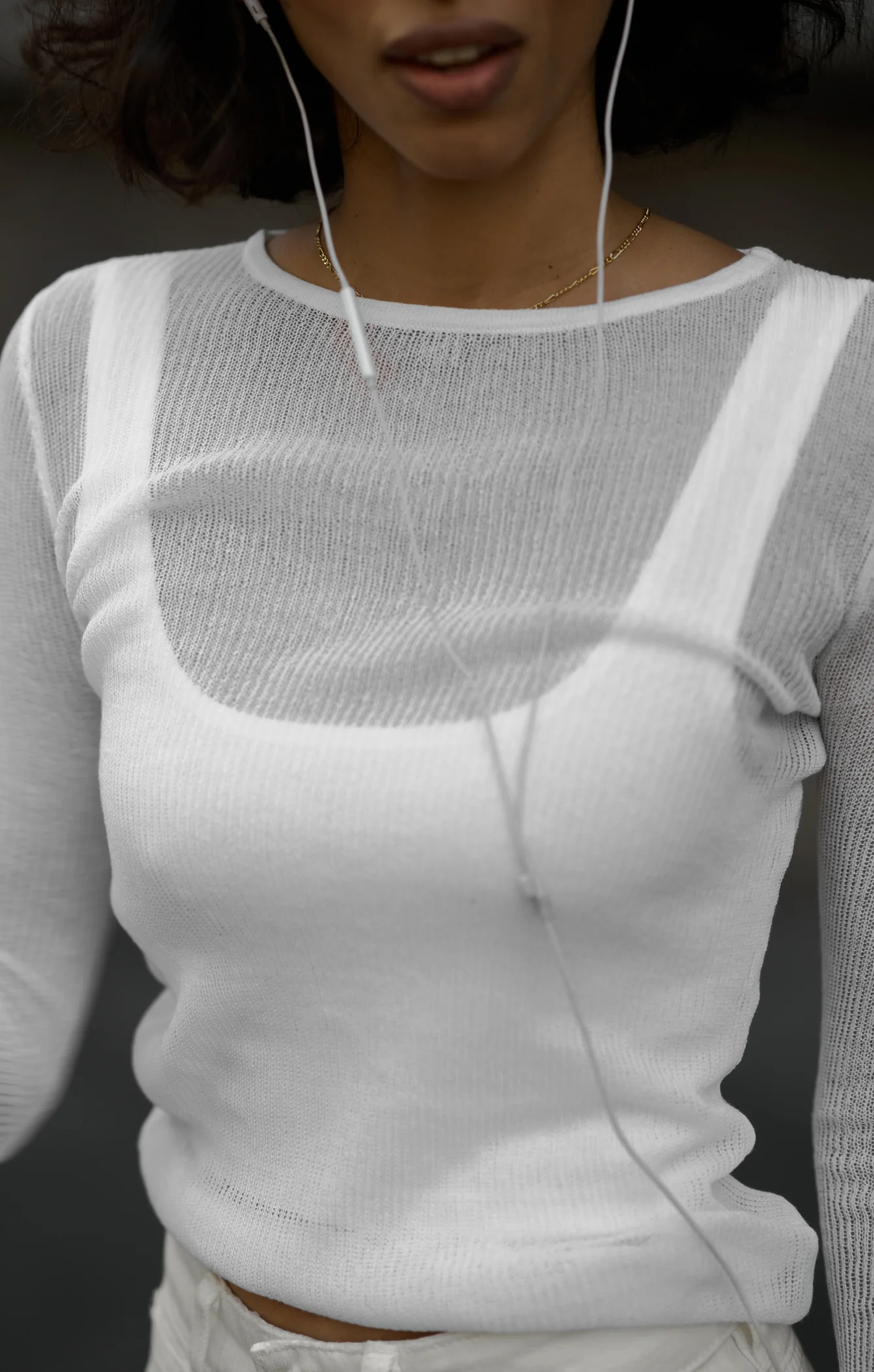 THE LUXE RIB CROP - WHITE - Image 4