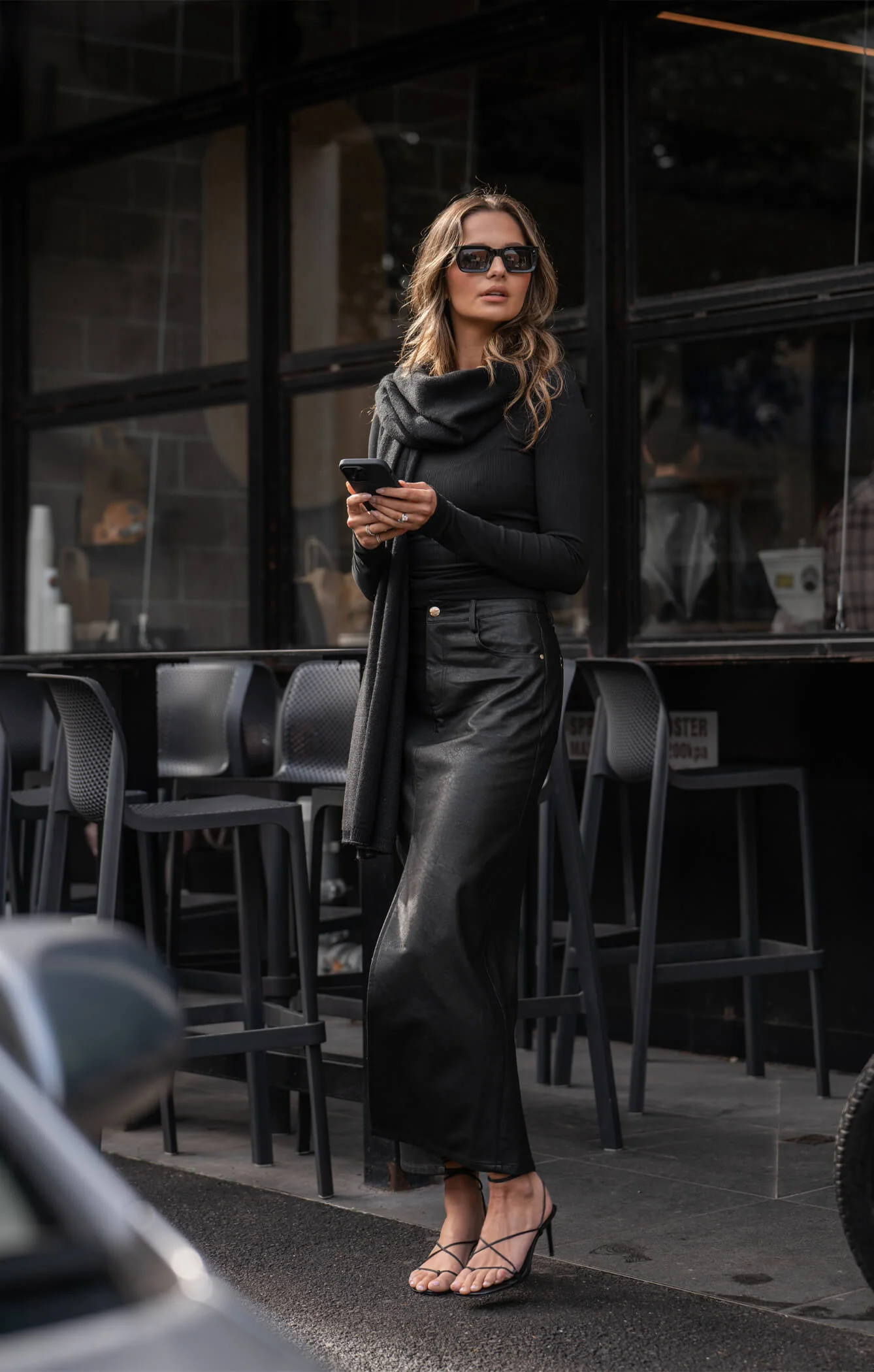 THE PEBBLED™ VEGAN MAXI SKIRT - Image 8